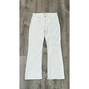 Madewell  Womens Size 28 White Wide Leg Mid Rise Kick Out 30x27